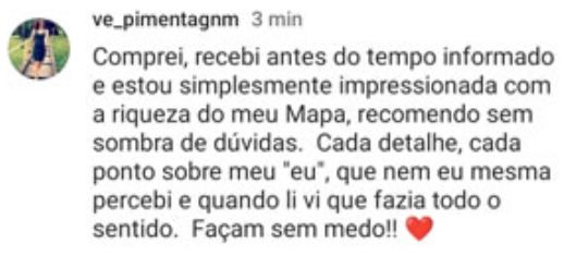 Relato: recebi antes do tempo, impressionada com a riqueza do meu mapa, façam sem medo