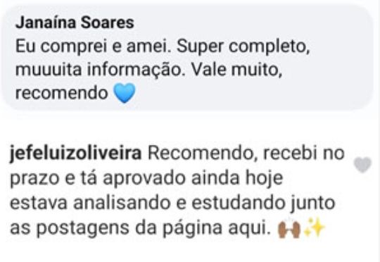 Relato: comprei e amei, super completo, muita informação, vale muito, recomendo